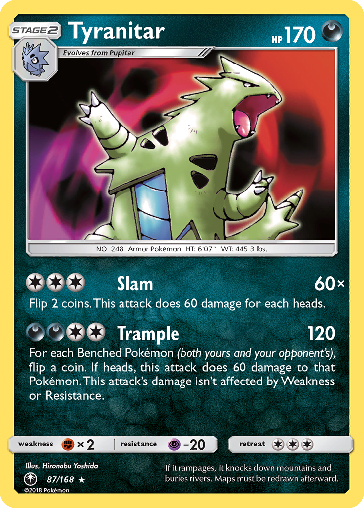 Celestial Storm Holo Tyranitar #87/168